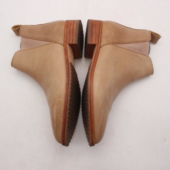 Nisolo Everyday Leather Chelsea Boots Women's US 6.5 Almond Tan Beige Pull On - Picture 8 of 11